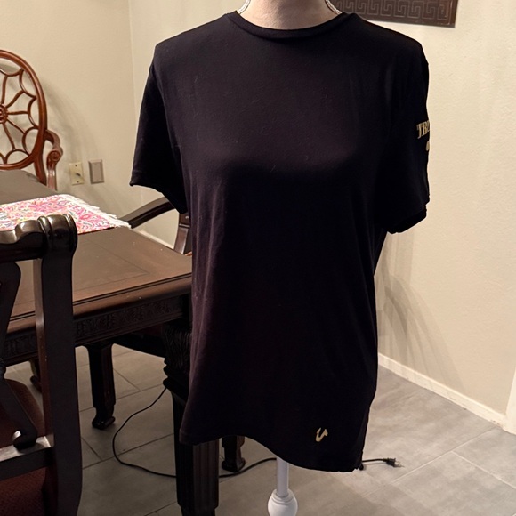True Religion Black Tee with Gold Accents - Picture 1 of 4